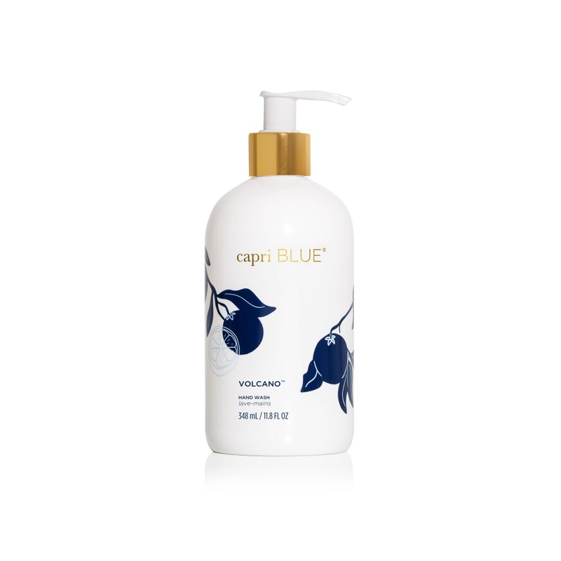 Capri Blue Hand Wash Soap  Flora Edit Collection  Cleansing Liquid Hand Soap Infused with PlantBased Glycerin  Skin Care  Notes of Juicy Tropical Fruits  Sugared Citrus Volcano 118 fl oz